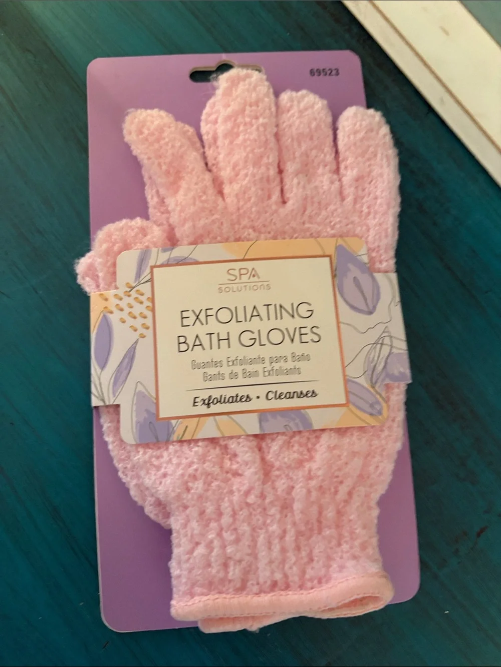 Pink Exfoliating Bath Gloves